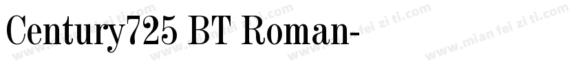 Century725 BT Roman字体转换